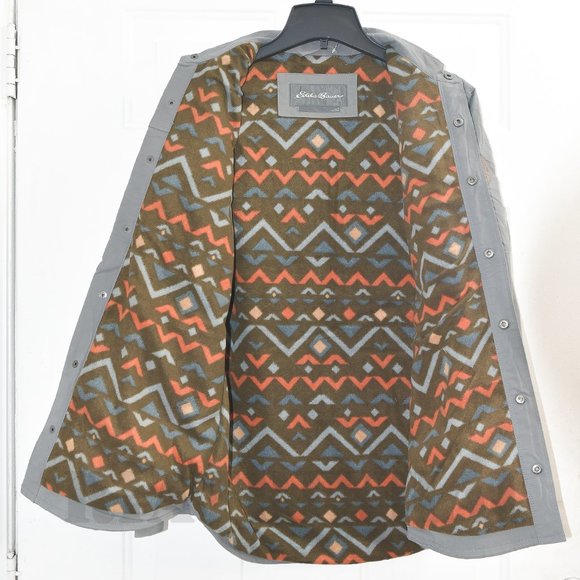 GRAY NWT Eddie Bauer Men’s Fleece Lined Jacket - Picture 4 of 11